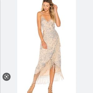 COPY - House of Harlow 1960 x Revolve fringe wrap midi dress